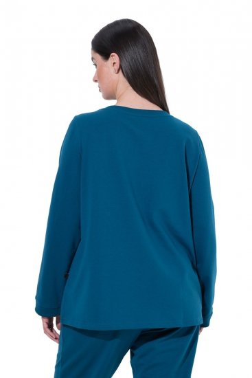 Ulla Popken 852710 Namų megztinis ilgomis rankovėmis Petrolio - Pižama/Loungewear - 