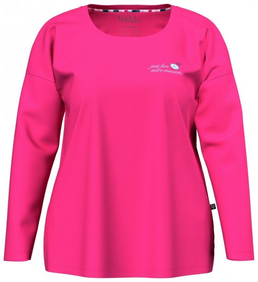 Ulla Popken 852747 Pižamos viršus ilgomis rankovėmis Rožinė - Pižama/Loungewear - 