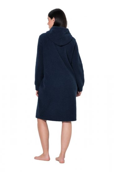 Ulla Popken 853353 Namų suknelė su gobtuvu Tamsiai mėlyna - Pižama/Loungewear - 