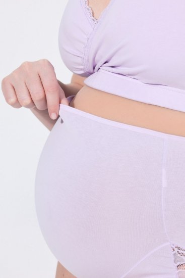 Ulla Popken 853640 Nėščiųjų kelnaitės su nėriniais Senoji rožinė - Kelnaitės - 