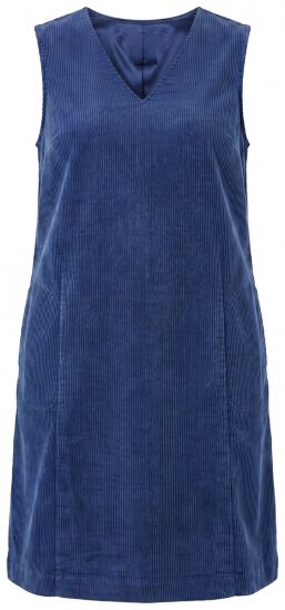 Ulla Popken 853697 Velvetinė suknelė be rankovių su V formos iškirpte Tamsiai mėlyna - Vasarinės suknelės - Vasarinės suknelės moterims, dideli dydžiai