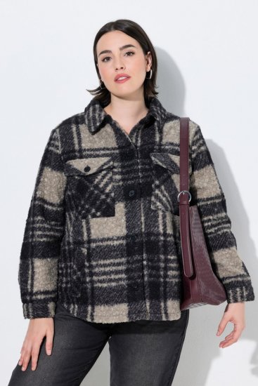 Ulla Popken 853709 Teddy striukė Smėlio - Striukės - Didelių dydžių striukės moterims