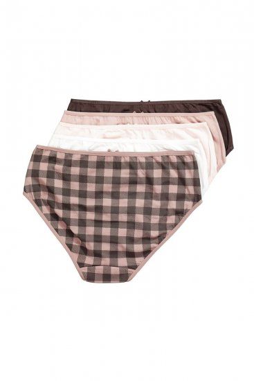 Ulla Popken 854114 Kelnaitės su langeliais 5 vnt. Taupe - Kelnaitės - 