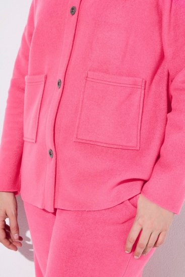 Ulla Popken 854200 Flisinė striukė Rožinė - Striukės - Didelių dydžių striukės moterims
