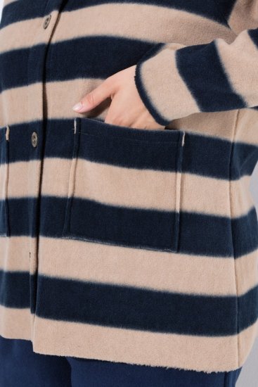 Ulla Popken 854366 Flisinė striukė Šviesiai ruda - Striukės - Didelių dydžių striukės moterims
