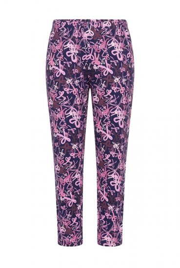 Ulla Popken 856141 Pižama ilgomis rankovėmis Tamsiai mėlyna - Pižama/Loungewear - 