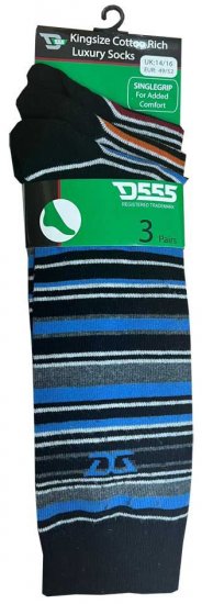 D555 Roxton Striped Socks 3-pack - Apatinis trikotažas ir plaukimo apranga - Apatinis trikotažas - 2XL-8XL