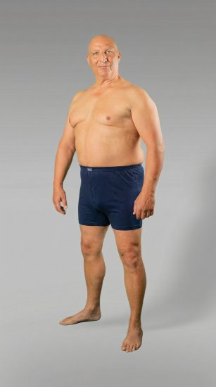 20 Nodi 935 Combed Cotton Jersey Boxer with Front Button Fly Navy - Boxer šortai - Vyriški dideli boxer šortai