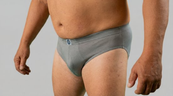 20 Nodi 974 Stretch Cotton Briefs with Internal Elastic Band and Low Rise Grey - Trumpikės - Vyriškos trumpikės Dideli Dydžiai