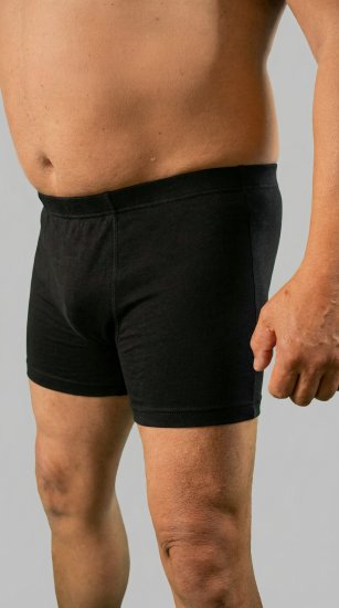 20 Nodi 978 Stretch Cotton Boxer with Internal Elastic Band Black - Boxer šortai - Vyriški dideli boxer šortai