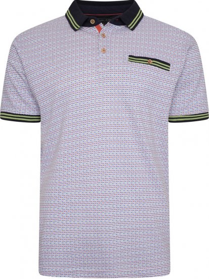 Kam Jeans 5488 Dobby Print Pique Polo Navy - Polo marškinėliai - Polo marškinėliai - 2XL-8XL