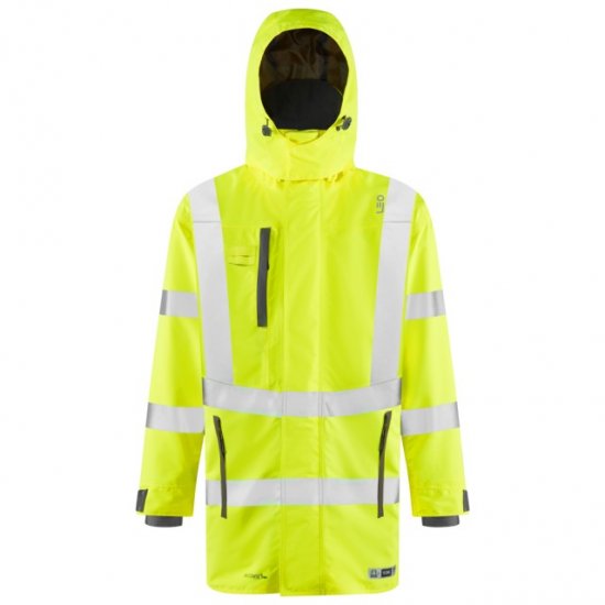 Leo Eastleigh Ecoviz 10K Performance Breathable Anorak Hi-Vis Yellow - Darbo drabužiai - Darbo drabužiai - 3XL-10XL