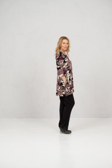 Scandinavian Caramel Flower Petals Tunic Brown - Spausdinti marškinėliai moterims - 