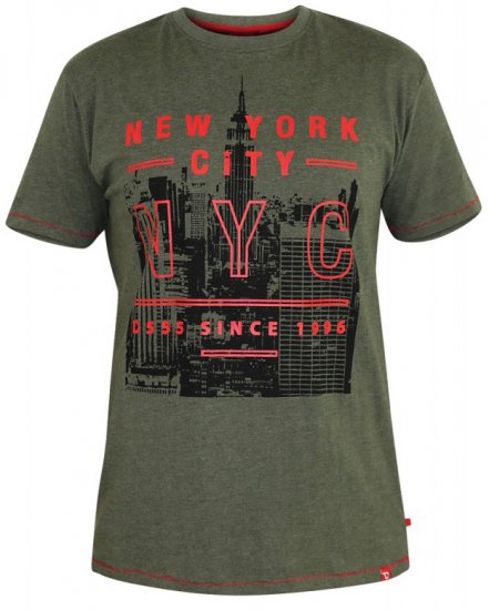 D555 Alex T-shirt Khaki - Marškinėliai - Marškinėliai - 2XL-14XL