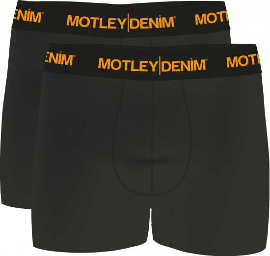 Motley Denim Amsterdam Boxershorts Charcoal 2-pack - Apatinis trikotažas ir Plaukimo apranga - Apatinis trikotažas - 2XL-8XL