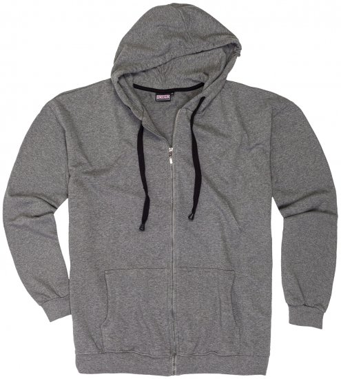 Adamo Athen Hoodie with Zipper Grey - Megztiniai ir džemperiai - Megztiniai ir Džemperiai - 2XL-14XL