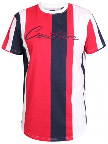 D555 Bancroft T-shirt Red/Navy - Marškinėliai - Marškinėliai - 2XL-14XL