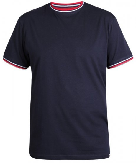 D555 Bates T-shirt Navy - Marškinėliai - Marškinėliai - 2XL-14XL