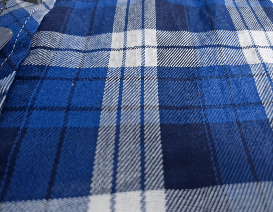 Kam Jeans 6369 Checked Short Sleeve Shirt Blue - Marškiniai - Marškiniai - 2XL-8XL