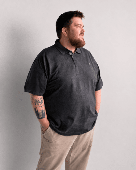 Motley Denim Bratislava Polo Charcoal - Polo marškinėliai - Polo marškinėliai - 2XL-8XL