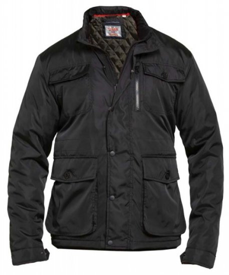 D555 Brentford Jacket Black - Didelės vyriškos striukės - Didelės vyriškos striukės
