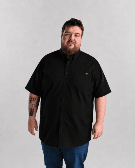 Motley Denim Zagreb Marškiniai trumpomis rankovėmis Juoda - Marškiniai - Marškiniai - 2XL-8XL