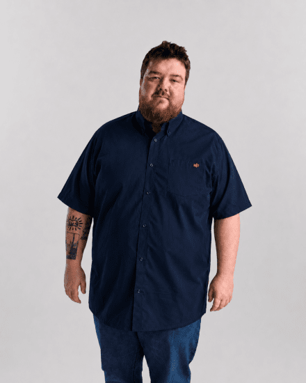 Motley Denim Zagreb Marškiniai trumpomis rankovėmis Tamsiai mėlyna - Marškiniai - Marškiniai - 2XL-8XL