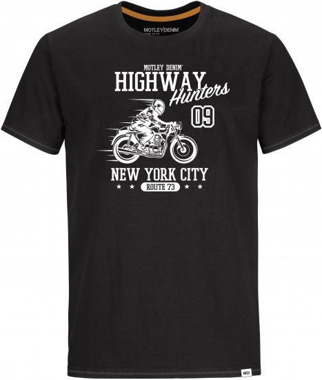 Motley Denim Chilton T-Shirt Black - Marškinėliai - Marškinėliai - 2XL-14XL