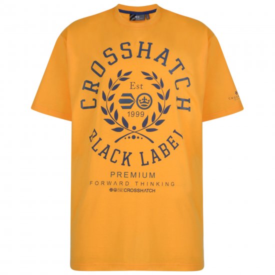 Crosshatch Laygos T-shirt Yellow - Marškinėliai - Marškinėliai - 2XL-14XL