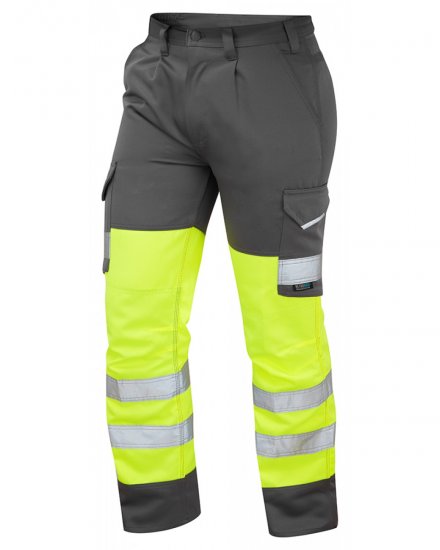 Leo Bideford Cargo Pants Hi-Vis Yellow/Grey - Darbo drabužiai - Darbo drabužiai - 3XL-10XL