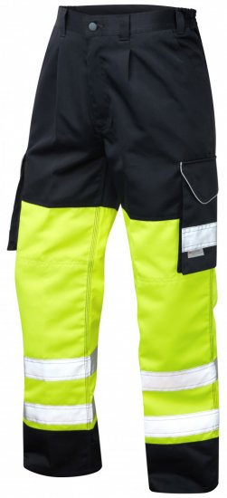 Leo Bideford Cargo Pants Hi-Vis Yellow/Navy - Darbo drabužiai - Darbo drabužiai - 3XL-10XL