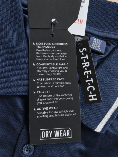 D555 Hinckley Stretch Polo With Contrast Tipping Collar Navy - Polo marškinėliai - Polo marškinėliai - 2XL-8XL