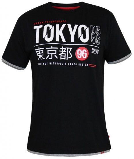 D555 Darnell T-shirt Black - Marškinėliai - Marškinėliai - 2XL-14XL