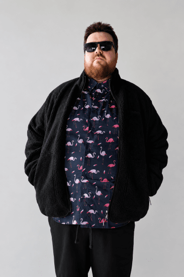 Jack & Jones Norrebro Teddy Jacket Black - Didelės vyriškos striukės - Didelės vyriškos striukės