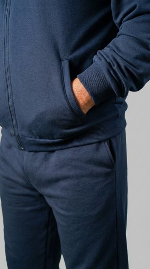 20 Nodi Ostro Stretch Fleece Cotton Tracksuit Navy - Treningai - "Didelių dydžių sportiniai kostiumai vyrams "
