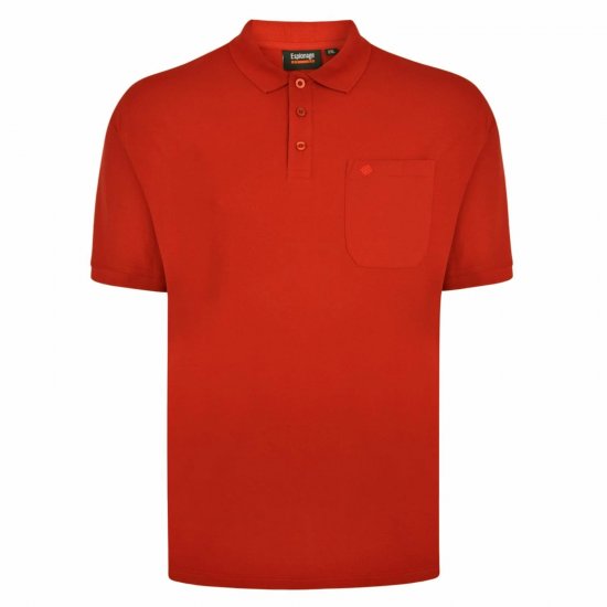 Espionage P074C Trumparankoviai Polo Marškinėliai Terakota - Polo marškinėliai - Polo marškinėliai - 2XL-8XL
