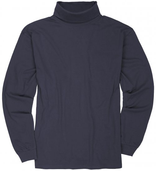 Adamo Fabio Comfort fit Turtleneck Long sleeve T-shirt Charcoal - Marškinėliai - Marškinėliai - 2XL-14XL
