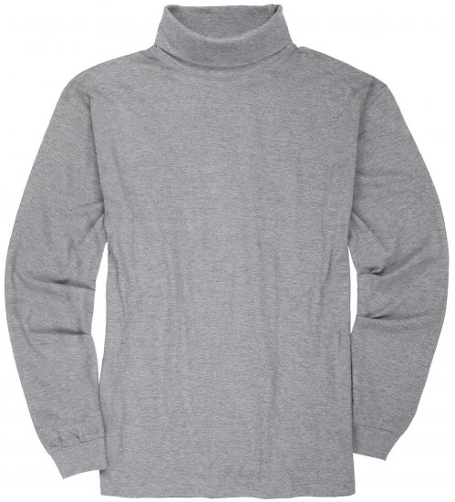 Adamo Fabio Comfort fit Turtleneck Long sleeve T-shirt Grey - Marškinėliai - Marškinėliai - 2XL-14XL