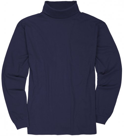 Adamo Fabio Comfort fit Turtleneck Long sleeve T-shirt Navy - Marškinėliai - Marškinėliai - 2XL-14XL