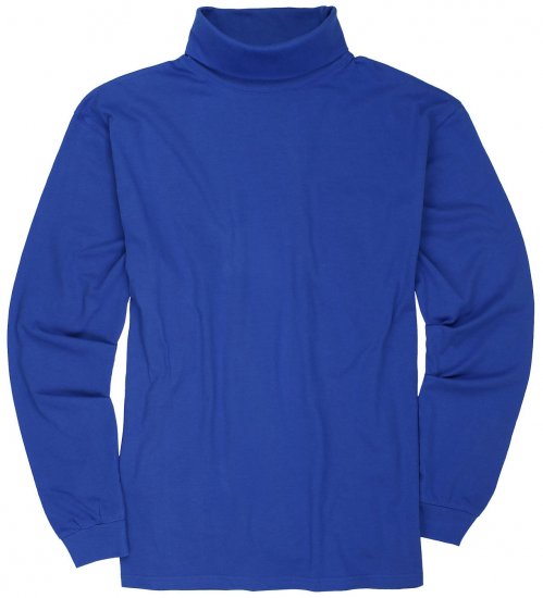 Adamo Fabio Comfort fit Turtleneck Long sleeve T-shirt Royal blue - Marškinėliai - Marškinėliai - 2XL-14XL