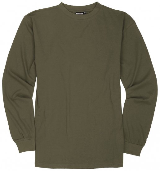 Adamo Floyd Comfort fit Long sleeve T-shirt Khaki - Marškinėliai - Marškinėliai - 2XL-14XL