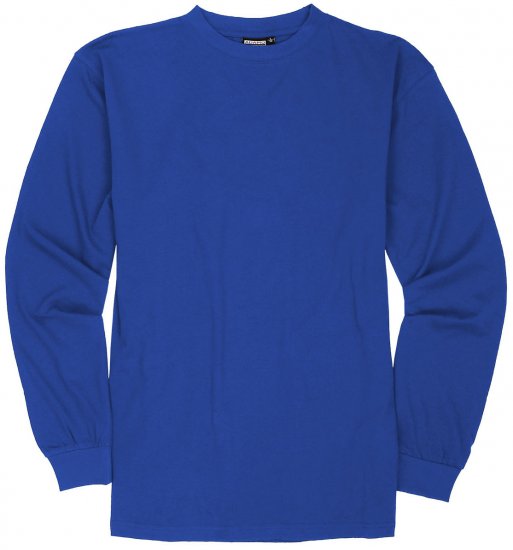 Adamo Floyd Comfort fit Long sleeve T-shirt Royal Blue - Marškinėliai - Marškinėliai - 2XL-14XL