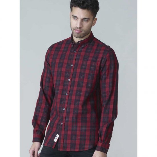 D555 Theo Long Sleeve Check Shirt - Marškiniai - Marškiniai - 2XL-8XL