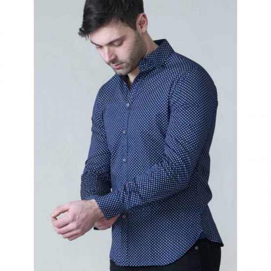 D555 Lavar Long Sleeve Diamond Printed Shirt - Marškiniai - Marškiniai - 2XL-8XL