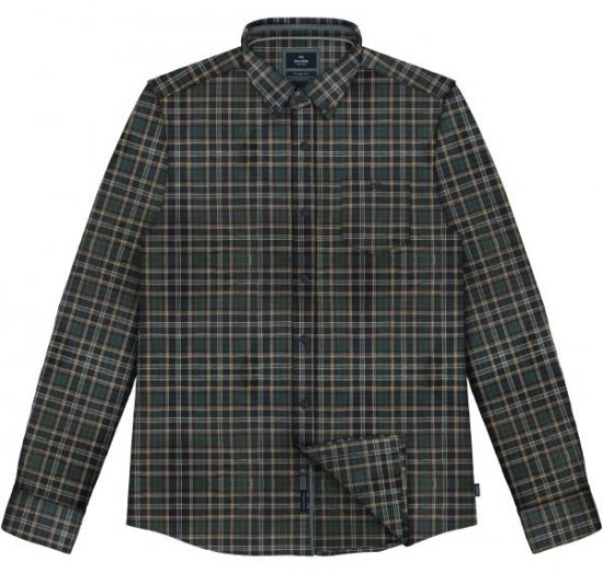 Double Outfitters FS-5230 Languoti marškiniai Tamsiai žalia/Smėlio - Marškiniai - Marškiniai - 2XL-8XL