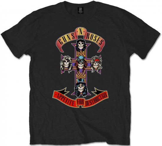 Guns N' Roses Appetite for Destruction T-shirt Black - Marškinėliai - Marškinėliai - 2XL-14XL