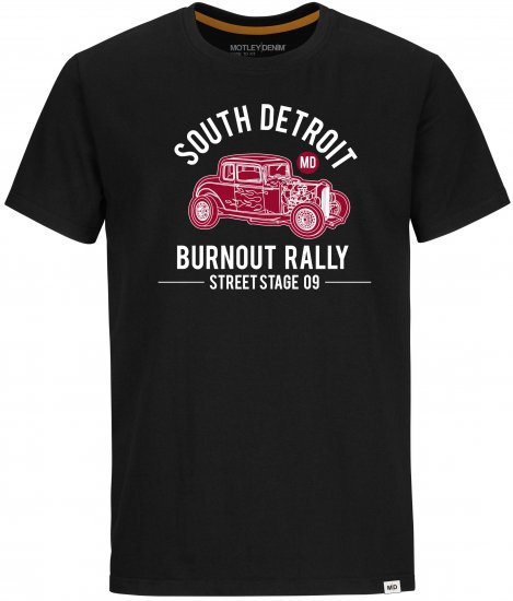 Motley Denim Grimsby T-shirt Black - Marškinėliai - Marškinėliai - 2XL-14XL