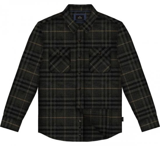 Double Outfitters GS-5233 Flaneliniai marškiniai Juoda/Pilka - Marškiniai - Marškiniai - 2XL-8XL