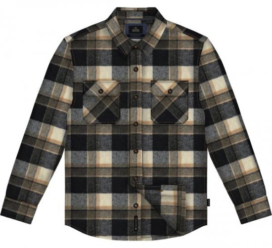 Double Outfitters GS-5233 Flaneliniai marškiniai Tamsiai mėlyna/Smėlio - Marškiniai - Marškiniai - 2XL-8XL