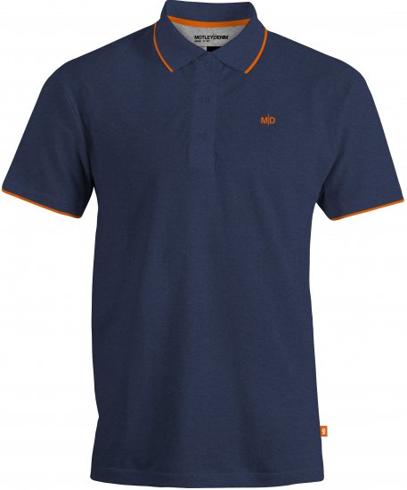 Motley Denim Helsinki Polo Dark Indigo - Polo marškinėliai - Polo marškinėliai - 2XL-8XL